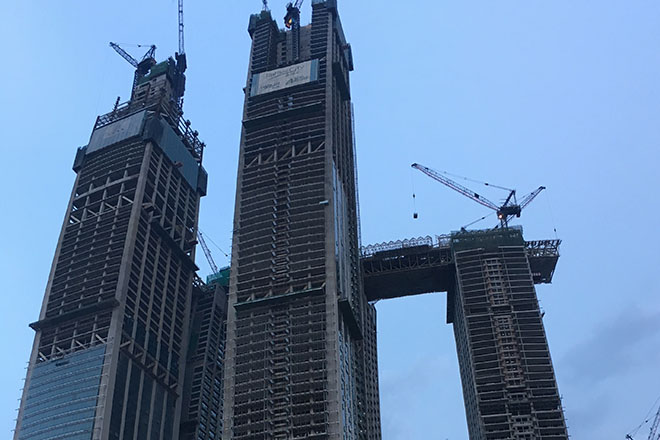 観光船から見る重慶市夜景1
