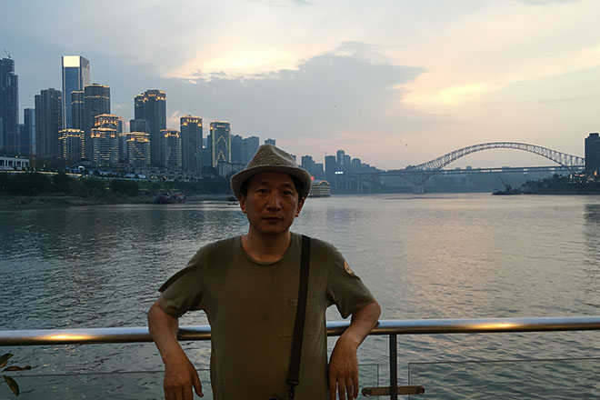 観光船から見る重慶市夜景2