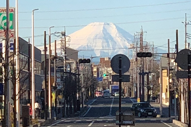 朝の富士山